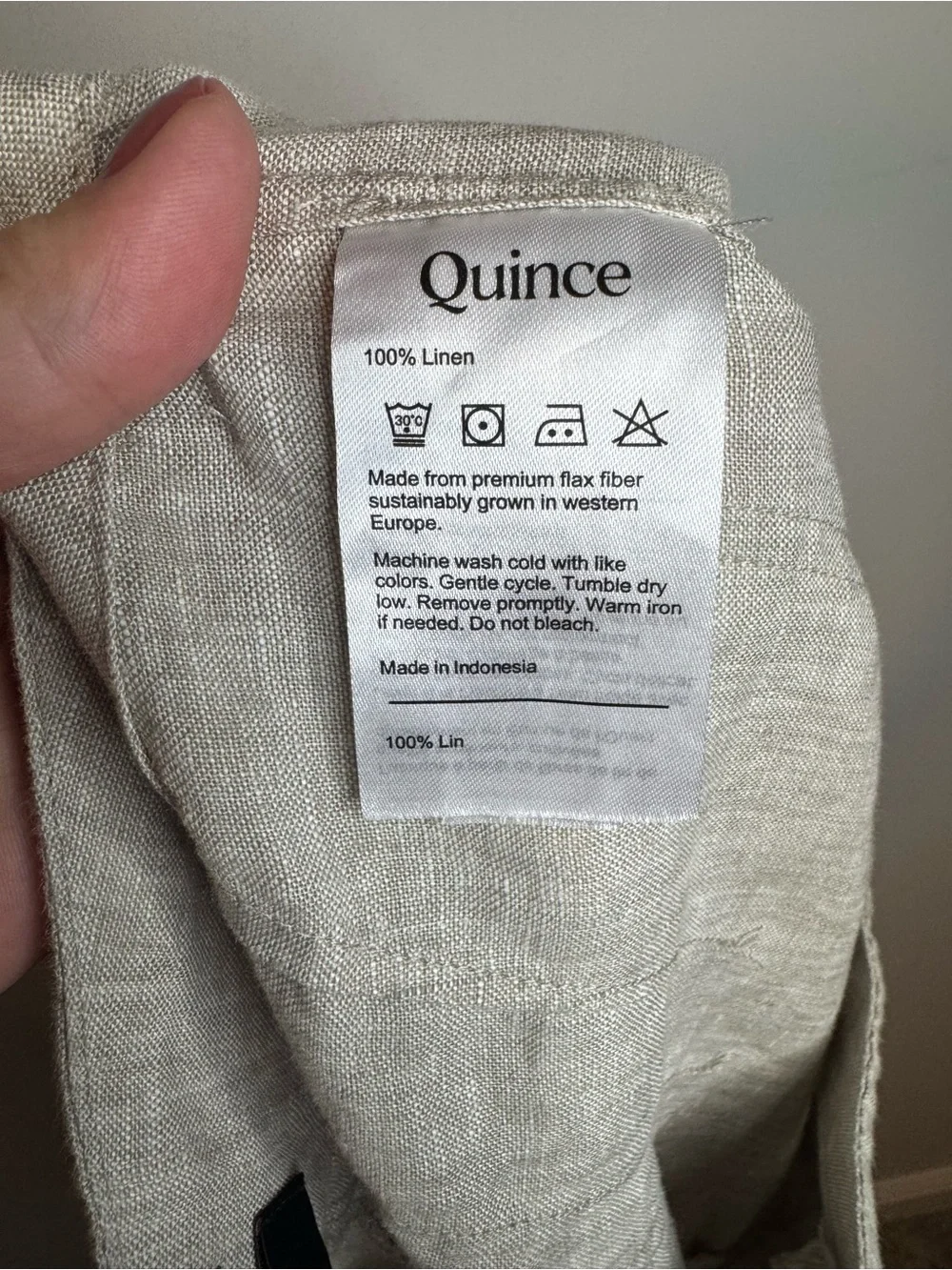 Quince European Style 100% Linen Pants size 2